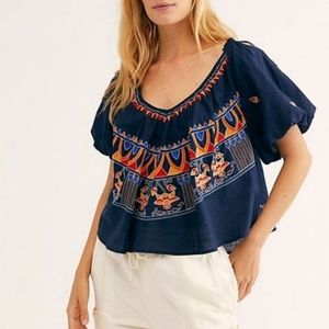 Free People Wind in Her Hair Blue Boho